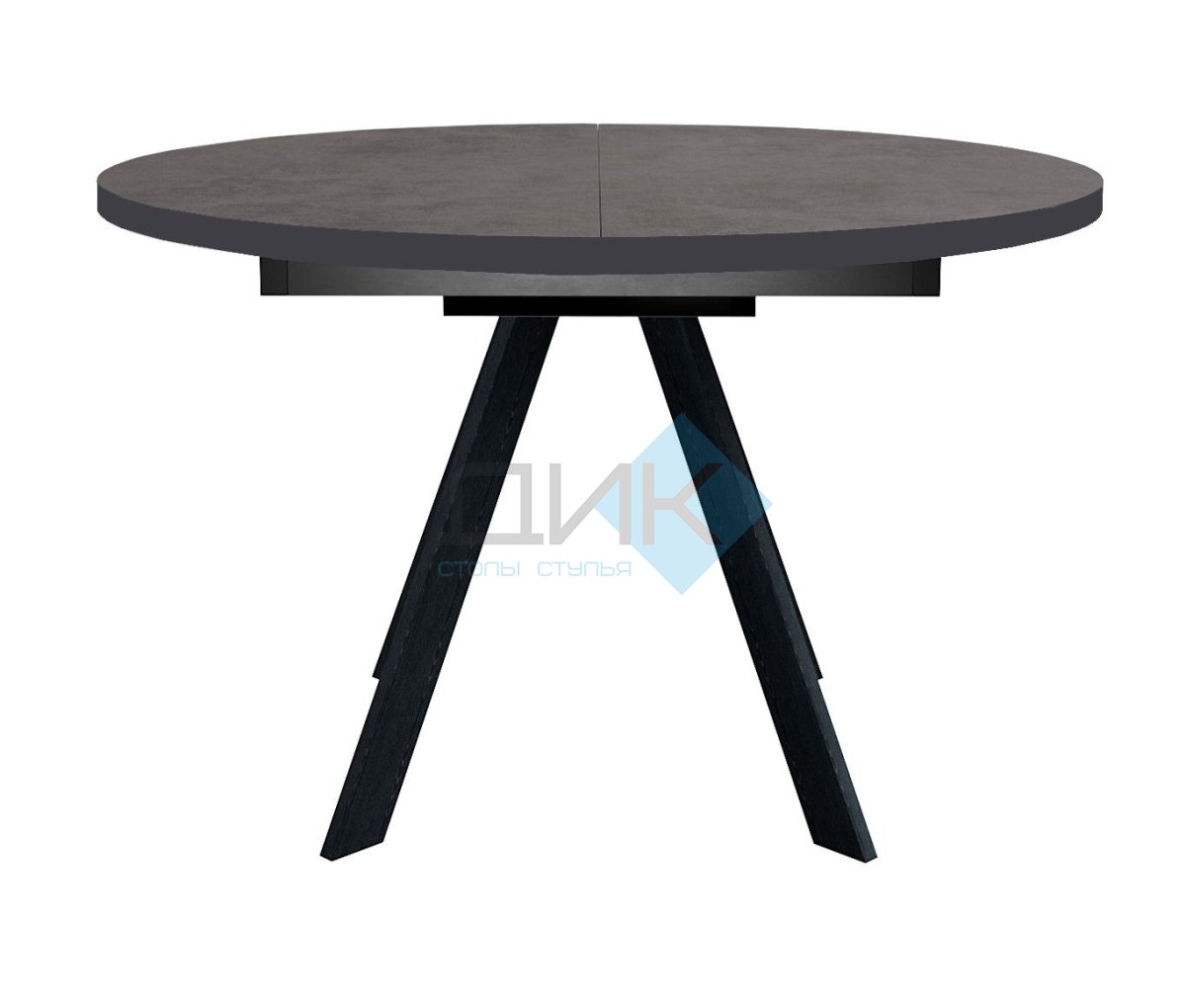 Стол DikLine RD100 Хромикс бронза/опоры черные