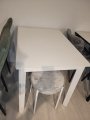 Стол DikLine LK90 Керамика Mono white (белый матовый) опоры белые Образец в салоне ТЦ Кемп