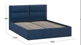 Глосс Кровать  без ПМ велюр Wellmart blue