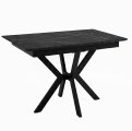 Стол DikLine DI100 Камень Пьетра Гриджиа чёрный/опоры черные (2уп.)