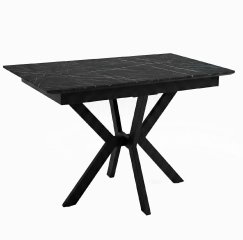 Стол DikLine DI100 Камень Пьетра Гриджиа чёрный/опоры черные (2уп.)