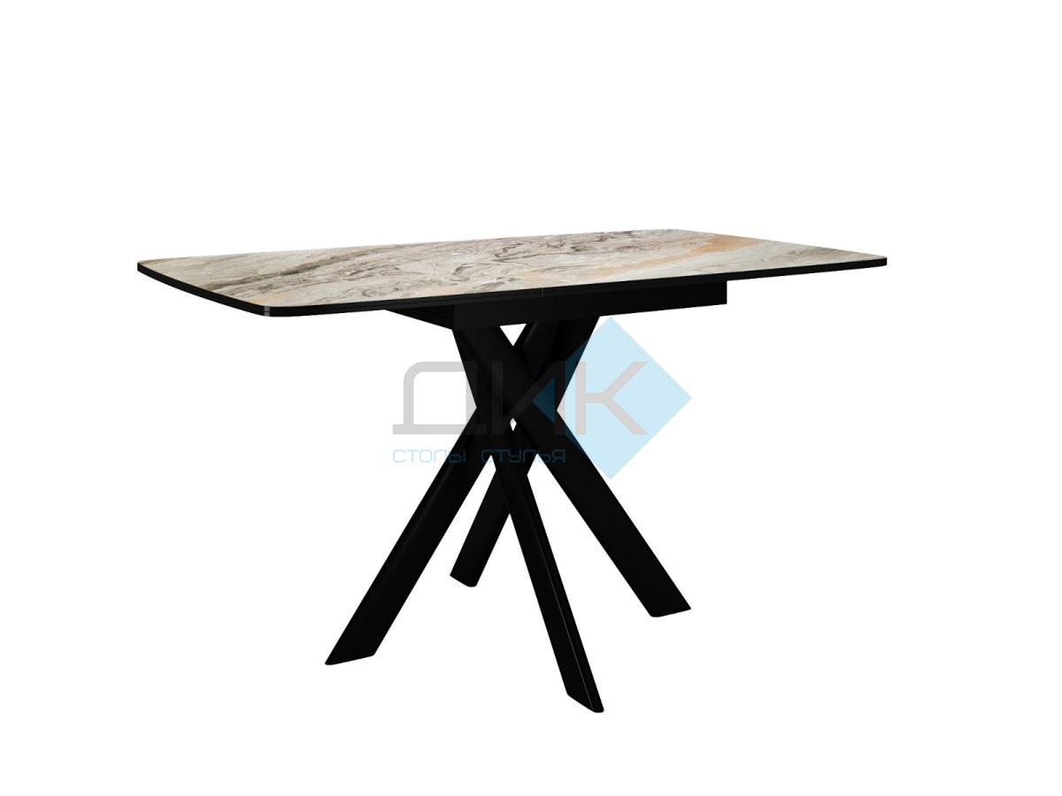 Стол DikLine DKB110, Керамика Venetian Brown Light глянец, опоры черные
