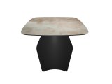 Стол DikLine KU180 керамика мрамор SH1683 матовая/опоры черные (2 уп)