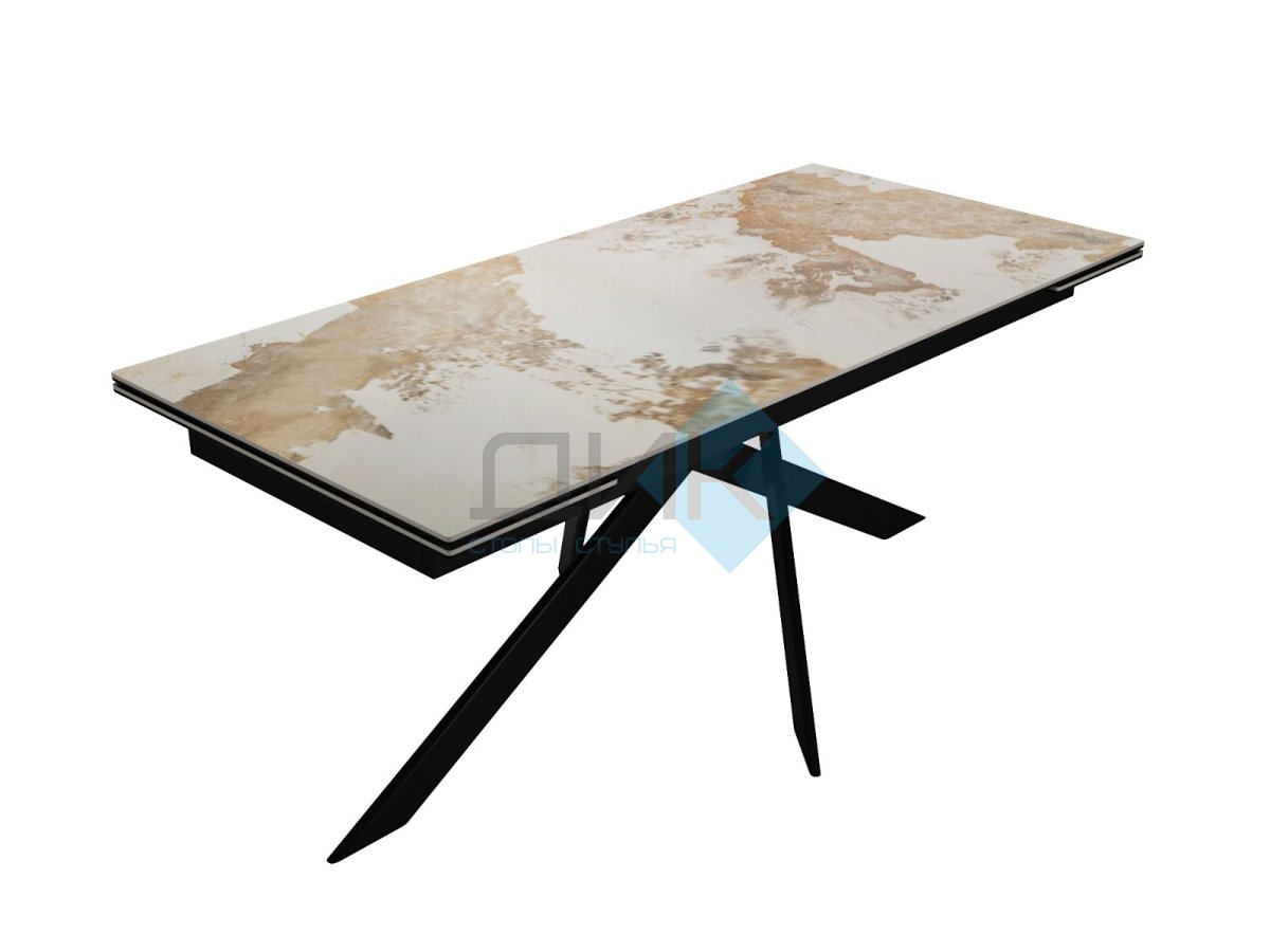 Стол DikLine EKX180, Керамика PANDORA глянец, опоры черные