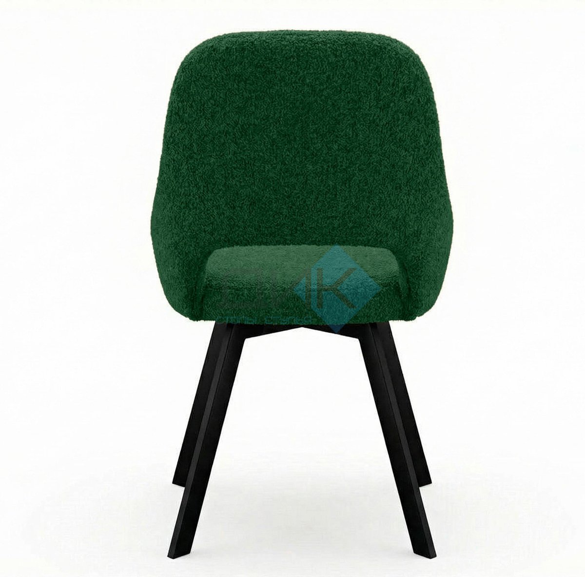 Стул DikLine 247 поворотный, BL10 зеленый, ножки черные