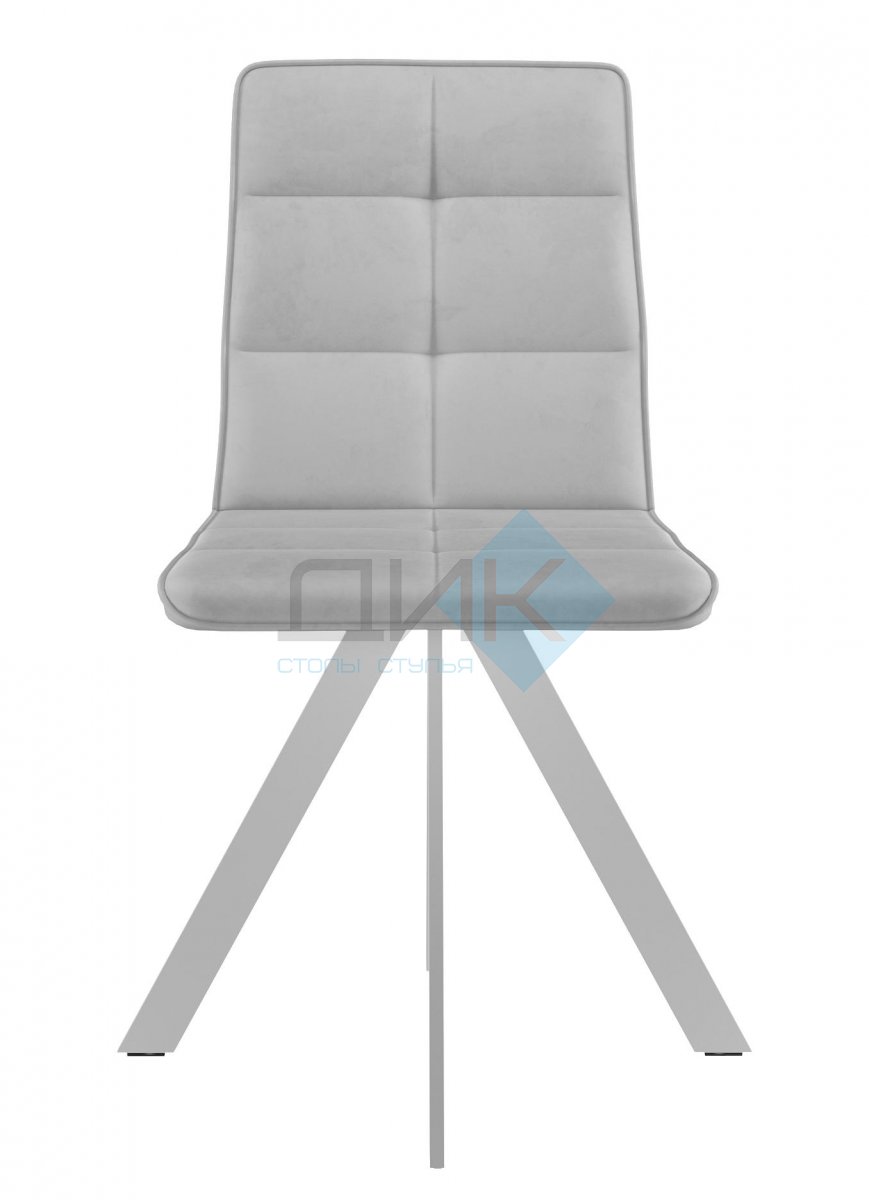 Стул DikLine 230 поворотный B22 GREY, ножки белые