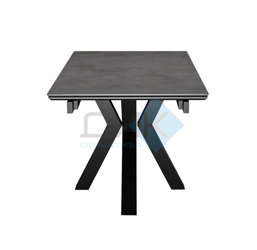 Стол DikLine SFE140 Керамика мрамор Бронза/подстолье черное/опоры черные (2 уп.)
