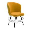 Стул DikLine 348 поворотный P08/L07 горчица, ножки черные