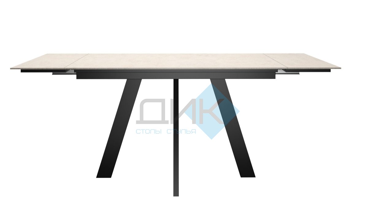 Стол DikLine DM110M Хромикс белый/опоры черные