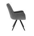 Стул DikLine 351 поворотный BL13 серый, ножки черные