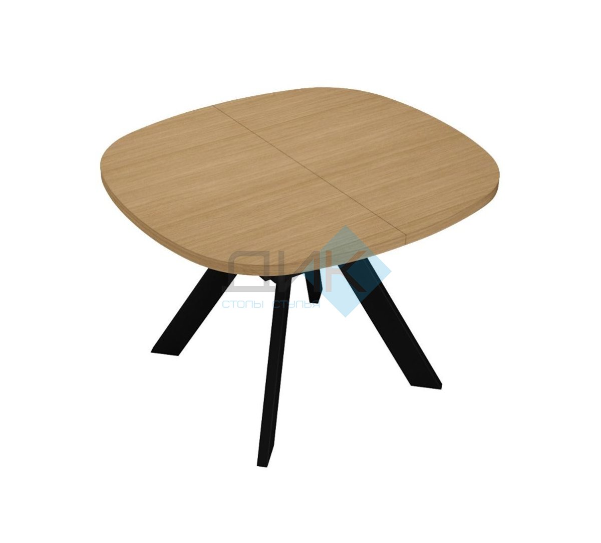 Стол DikLine B110 Дуб Каселла натуральный/опоры черные