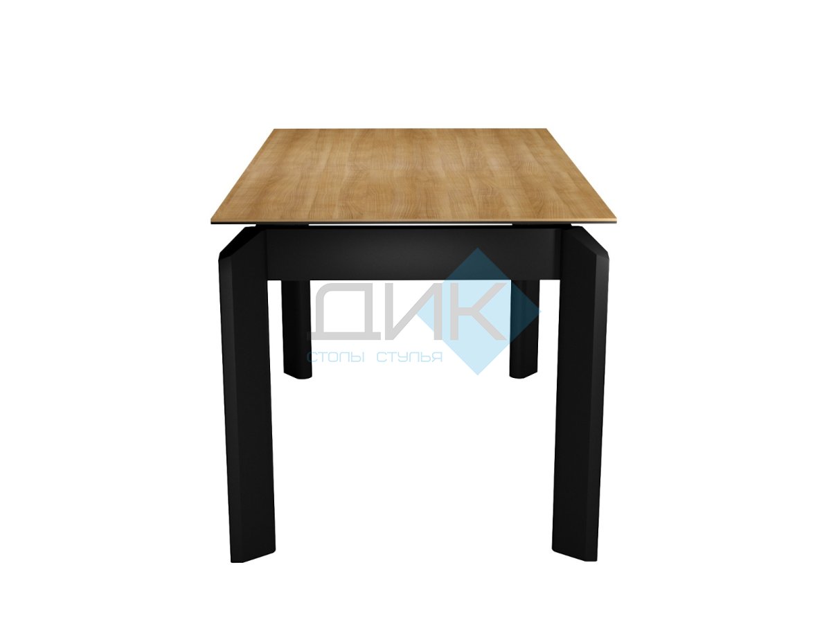 Стол DikLine KT140 керамика HC001 матовая/опоры черные Образец в салоне МЦ Империя