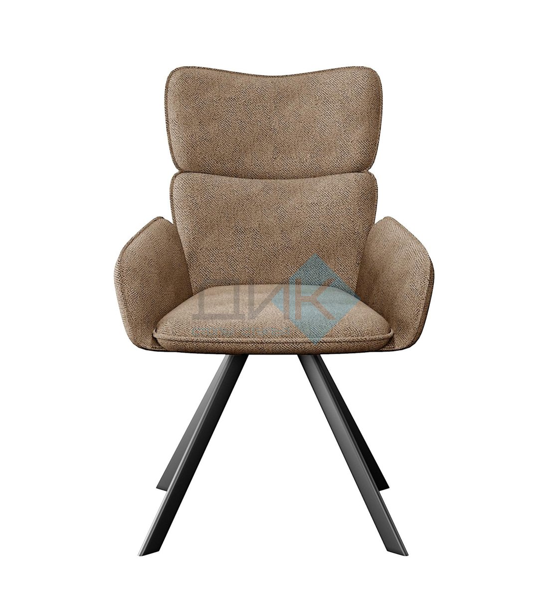 Стул DikLine 501 поворотный SB4 бежевый, ножки черные