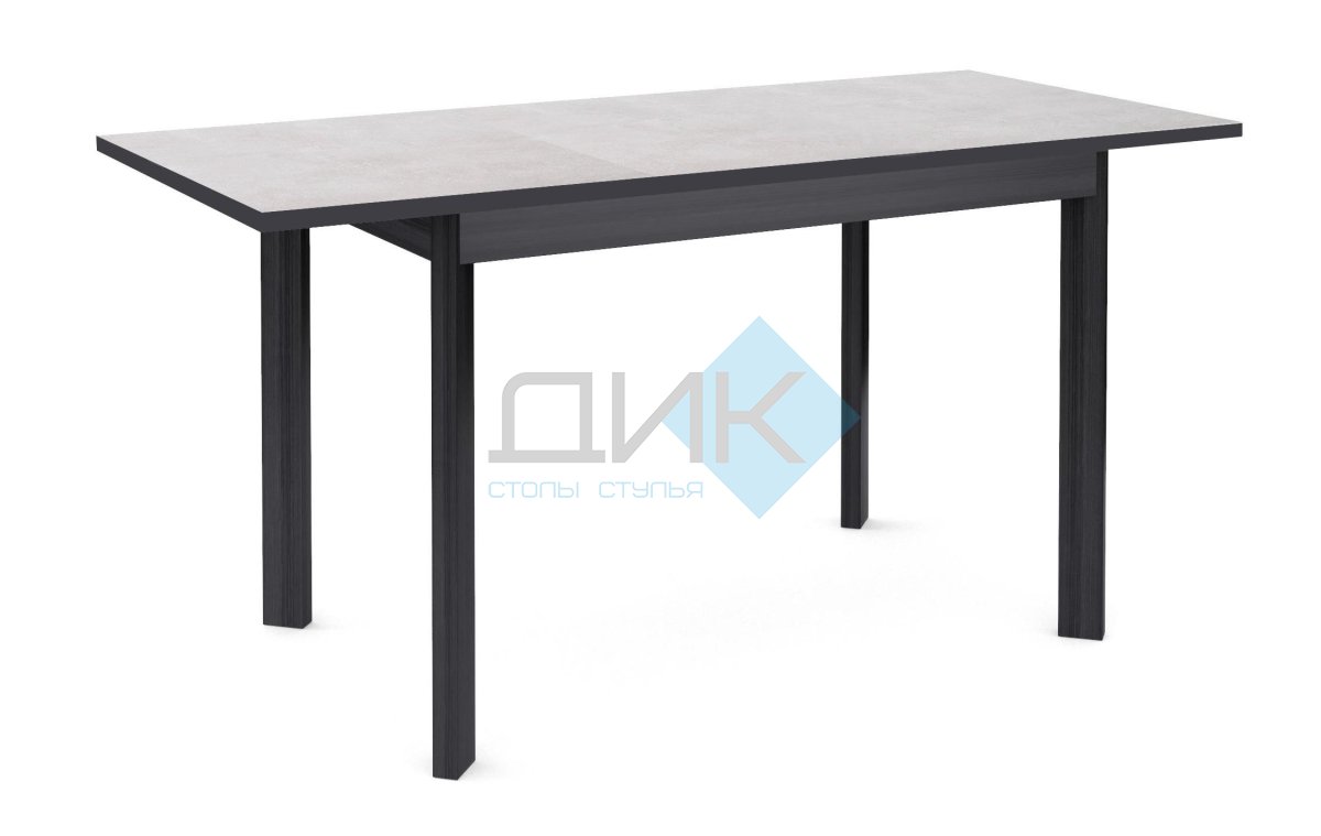 Стол DikLine L110 хромикс белый/ опоры черные