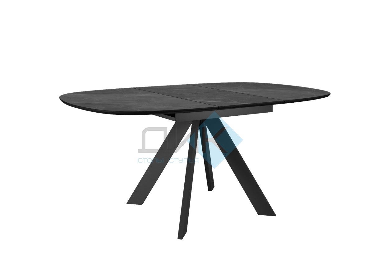 Стол DikLine BK100 Керамика Черный мрамор/подстолье черное/опоры черные