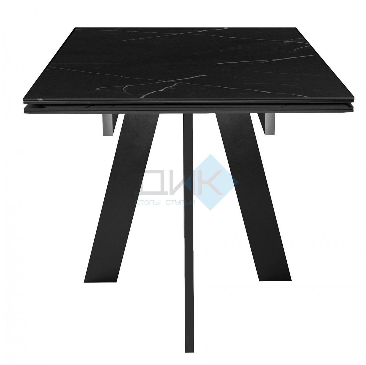 Стол DikLine SKM140 Керамика Черный мрамор/подстолье черное/опоры черные (2 уп.)