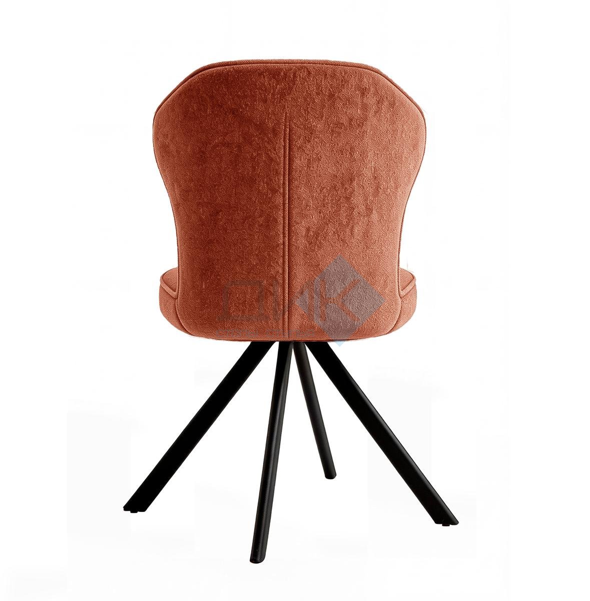 Стул DikLine 238 поворотный BL07 терракотовый, ножки черные