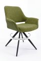 Стул DikLine 506 поворотный, BL09/кожзам BUFF13 светло-зеленый, ножки черные