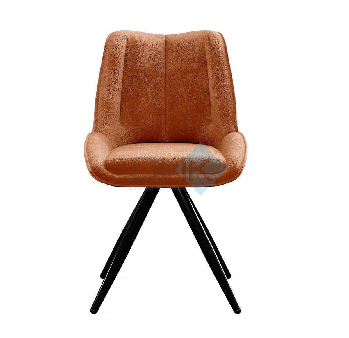 Стул DikLine 504 поворотный BL07 терракотовый, ножки черные