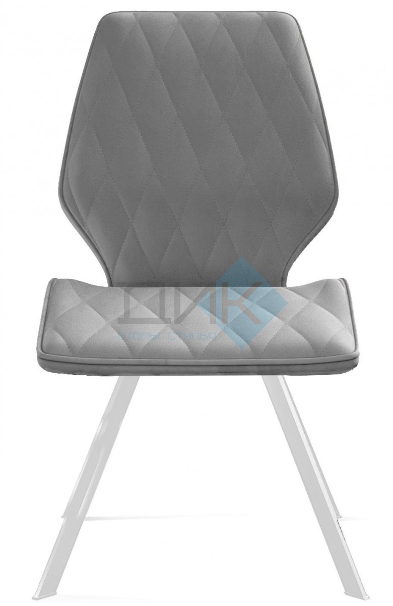 Стул DikLine 243 B22 GREY поворотный/ ножки белые