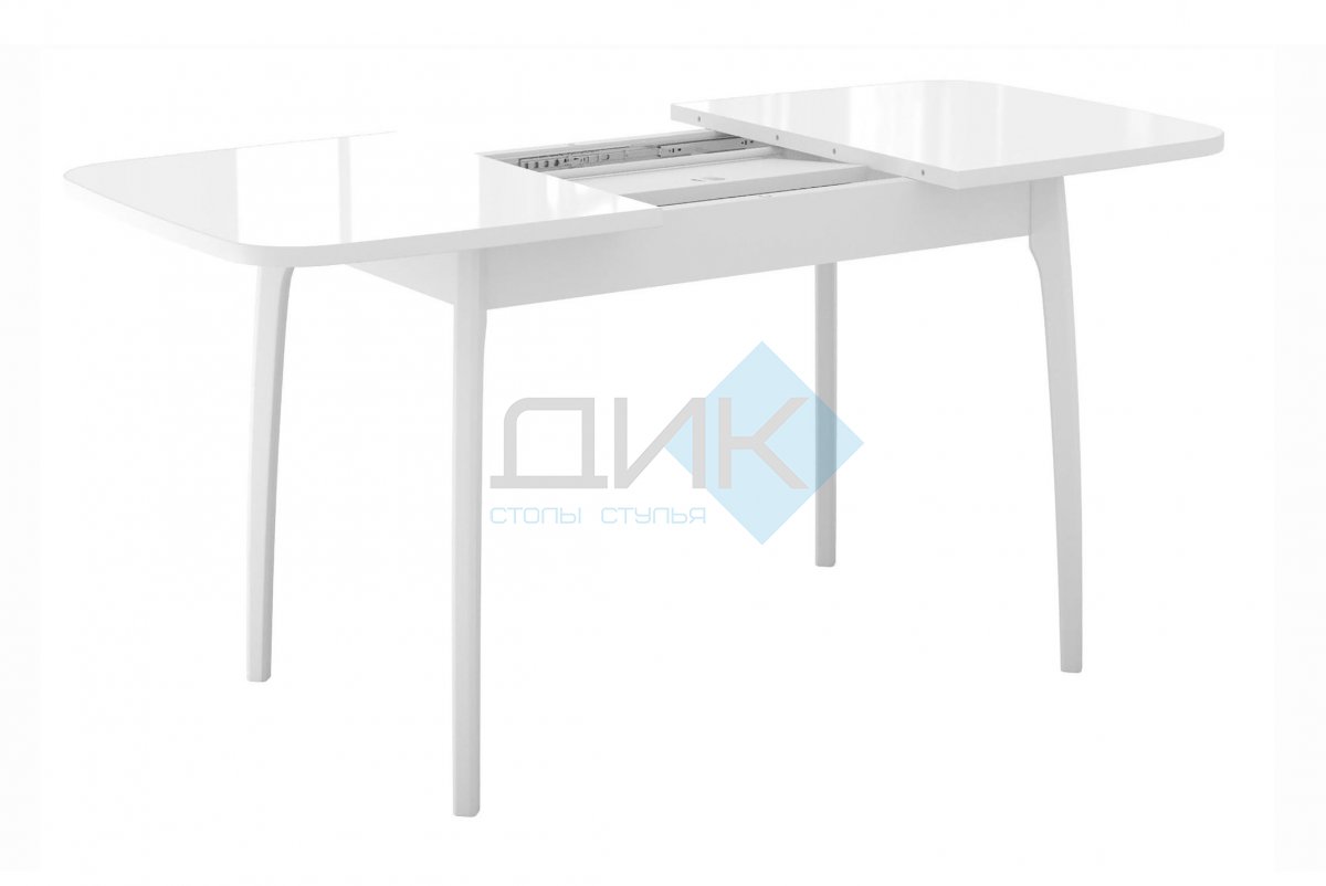 Стол DikLine M15 белый/стекло белое optiwhite
