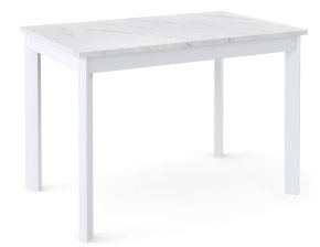 Стол Dikline L110 Мрамор белый (ЛДСП EGGER)/Опоры белый