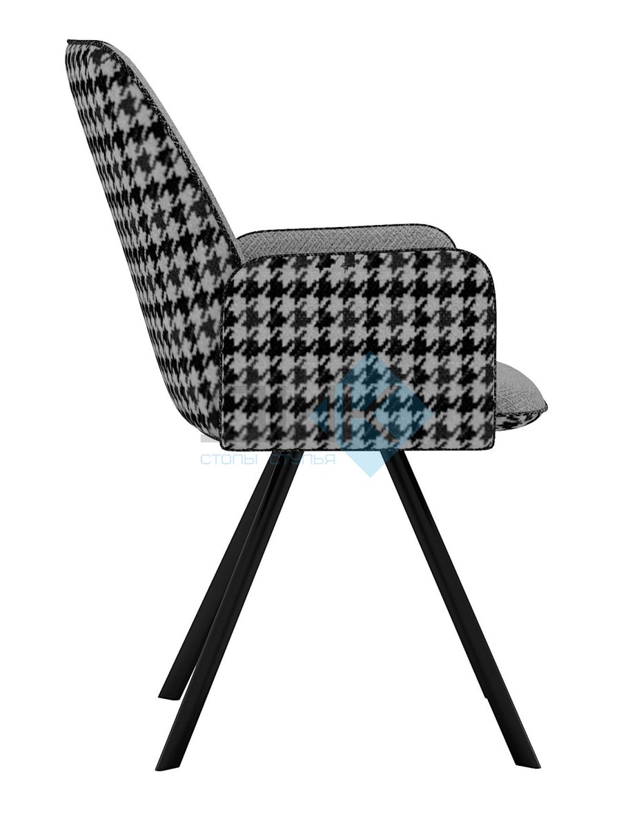 Стул DikLine 293 поворотный SB6/A3 св.сер, ножки черные,