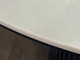 Стол DikLine AKR120 Керамика глянец Ostra Bianco/подстолье черное/опоры черные (2 уп.)
