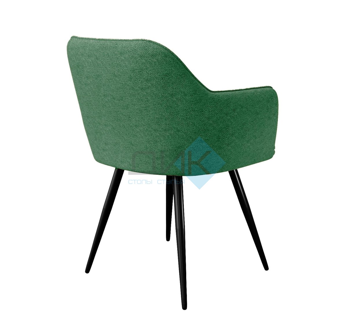 Стул DikLine 277 поворотный NS Pine зеленый, ножки черные
