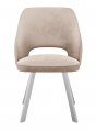 Стул DikLine 274 поворотный Z128 бежевый, ножки белые