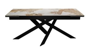 Стол DikLine EKX180, Керамика PANDORA глянец, опоры черные 