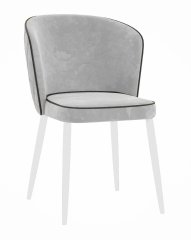 Стул DikLine 347 E28 светло-серый, ножки белые