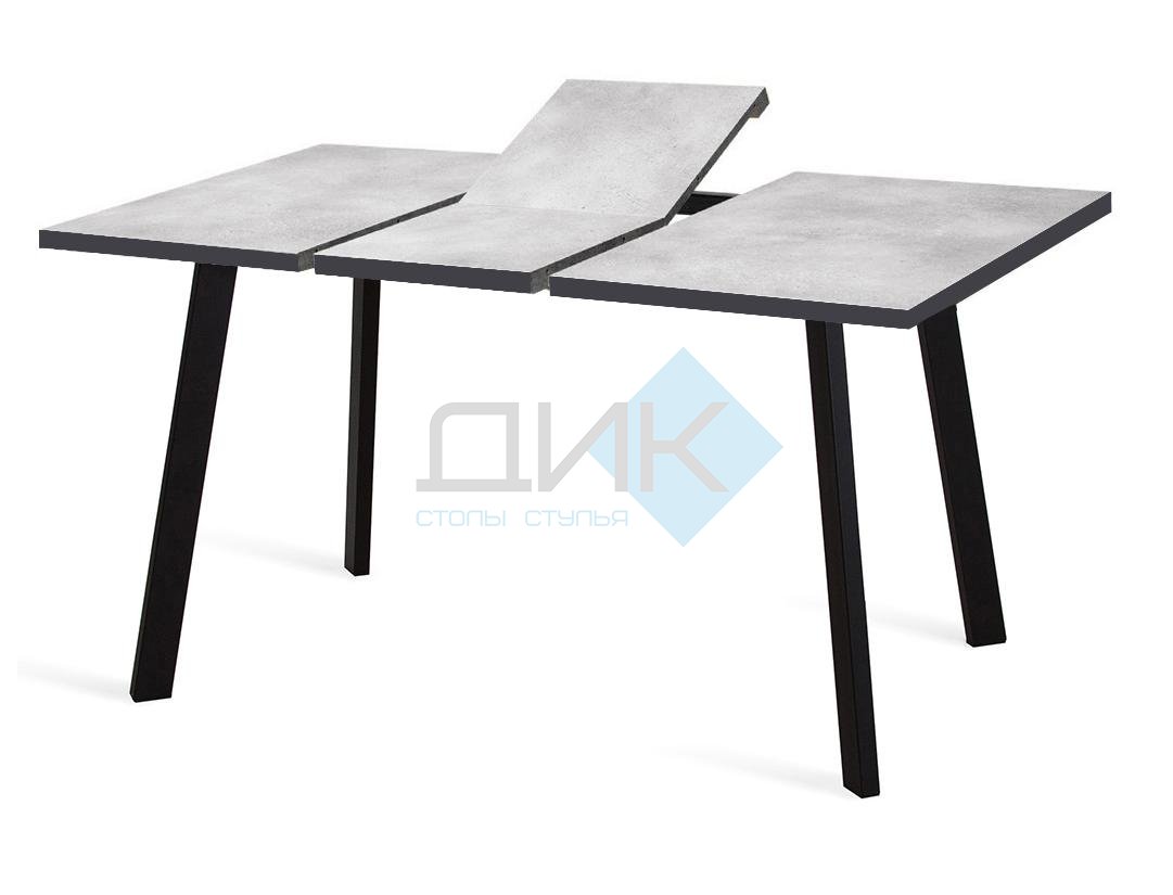 Стол DikLine HB140 хромикс белый/ опоры черные