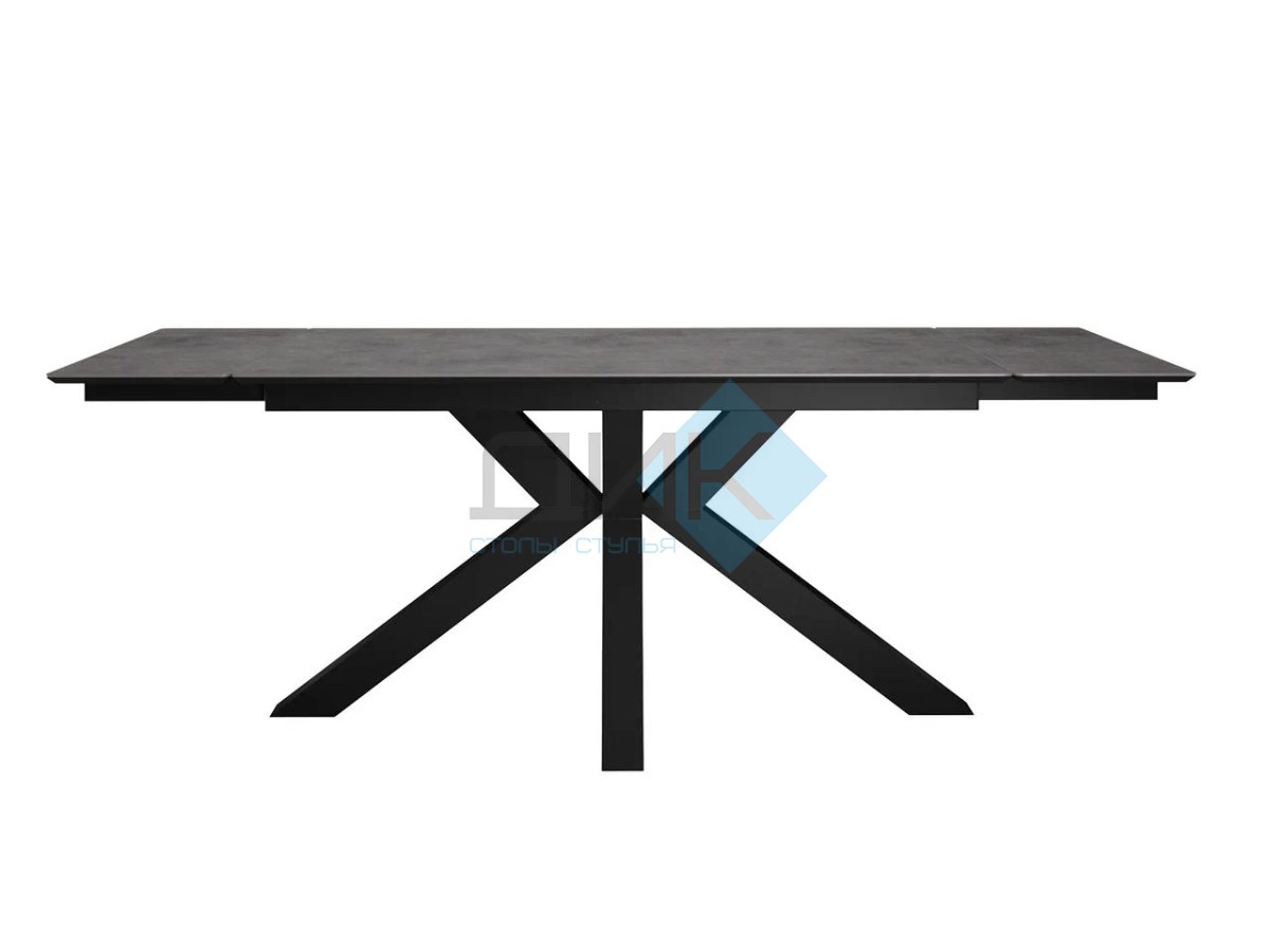 Стол DikLine SFE140 Керамика мрамор Бронза/подстолье черное/опоры черные (2 уп.)