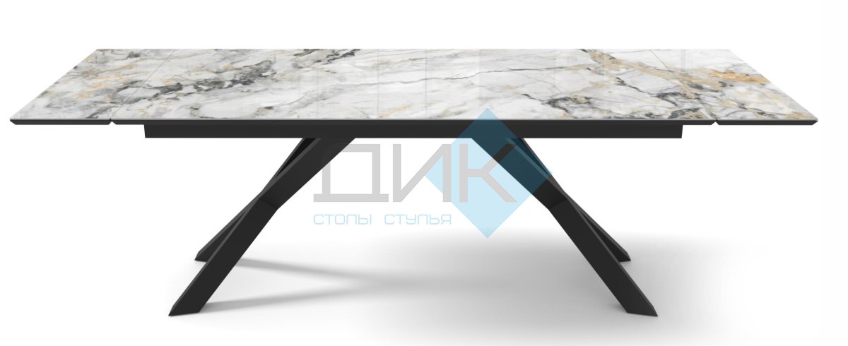 Стол DikLine SKD160 Керамика FNZW 162806176 ARCTIK OCEAN/подстолье черное/опоры черные (2 уп.),