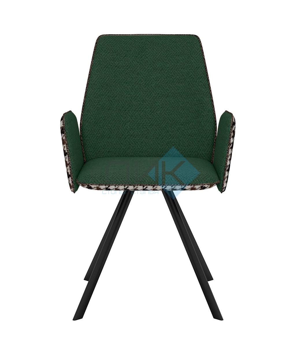 Стул DikLine 293 поворотный SB1/A2 зеленый, ножки черные