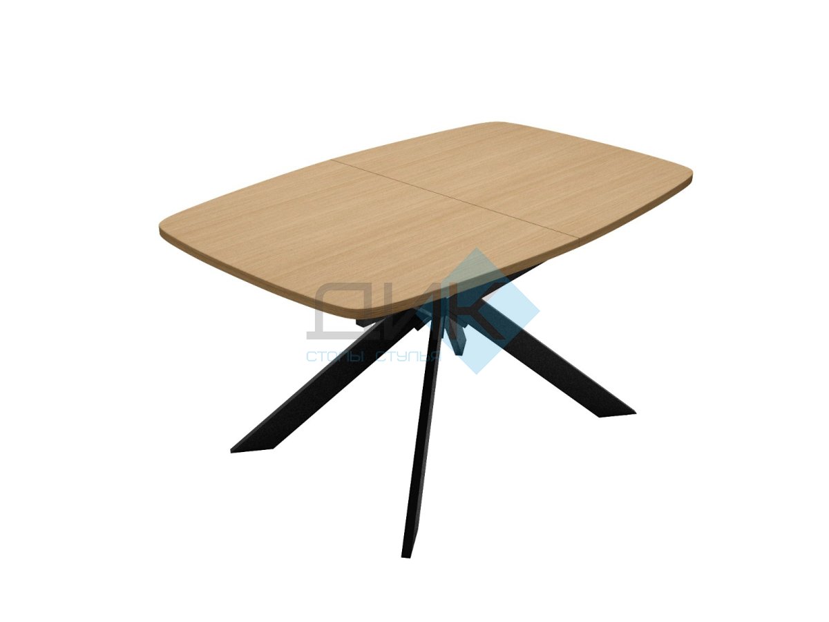 Стол DikLine B140 Дуб Каселла натуральный/опоры черные