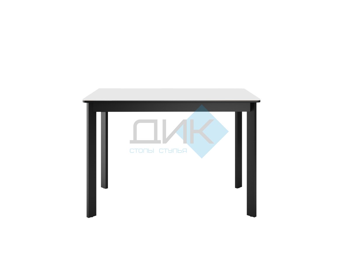 Стол DikLine LK90 Керамика Mono white (белый матовый) /подстолье черное/опоры черные