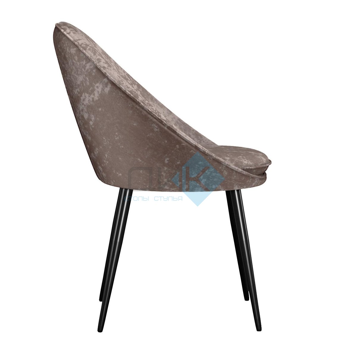 Стул DikLine 234 поворотный, M05 шоколад, ножки черные