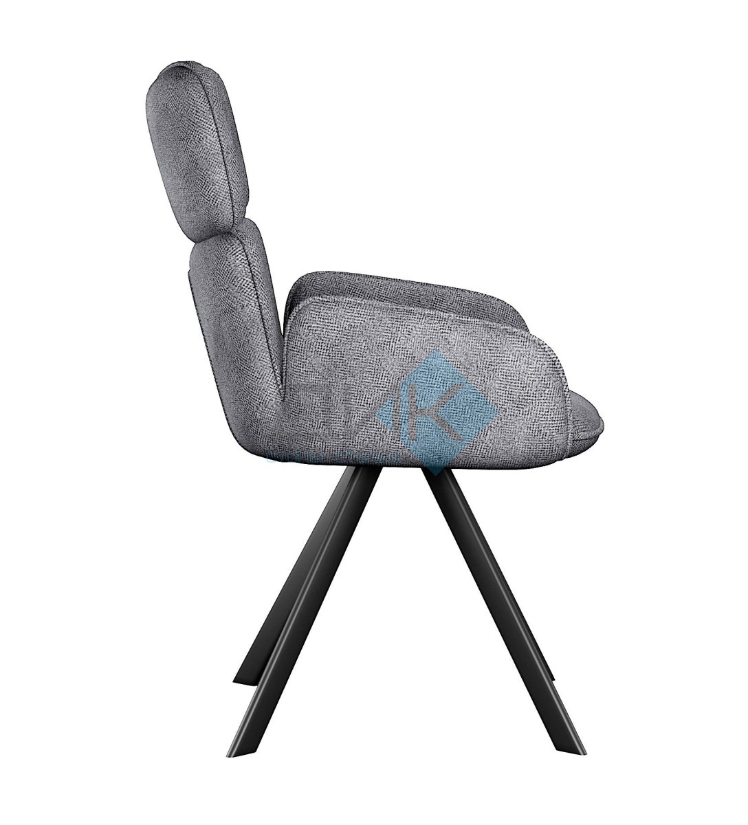 Стул DikLine 501 поворотный SB6 св.сер, ножки черные