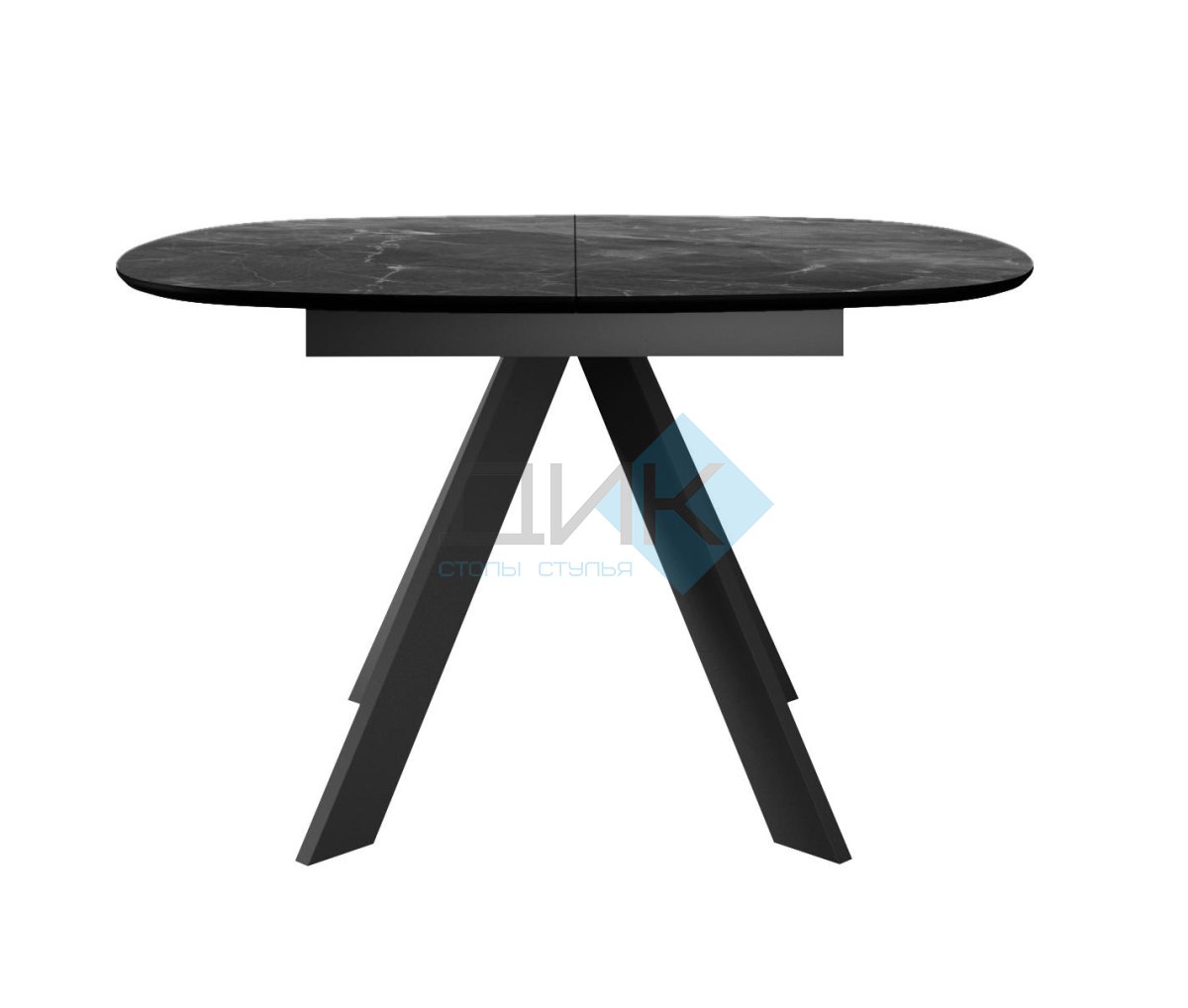 Стол DikLine BK100 Керамика Черный мрамор/подстолье черное/опоры черные