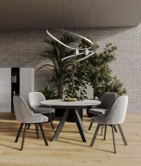 Обеденная зона: Стол DikLine BK100 + стулья Dikline 266 (4шт)