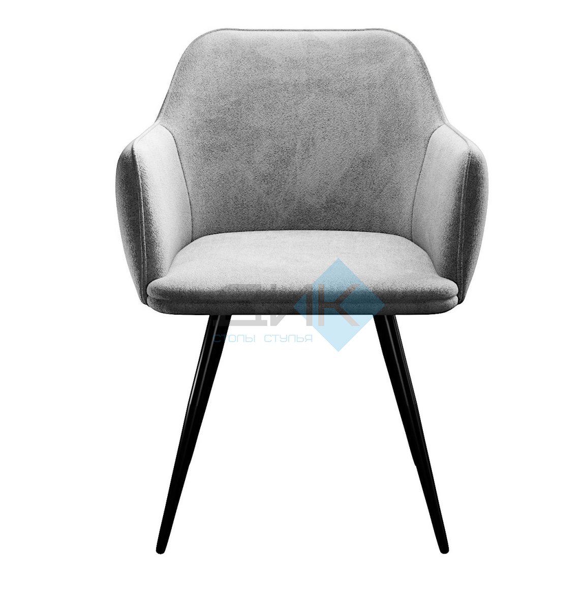 Стул DikLine 277 поворотный TW09 светло-серый, ножки черные