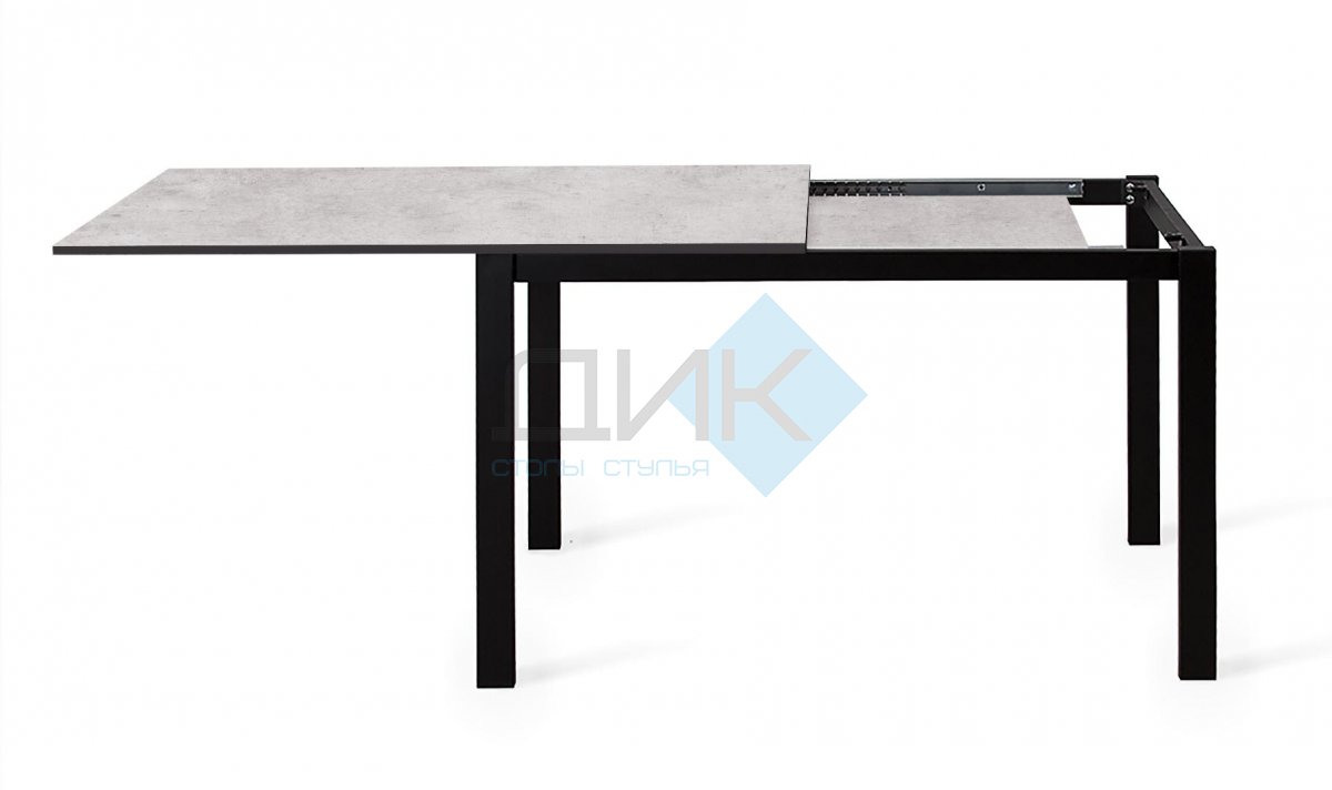 Стол DikLine L110 хромикс белый/ опоры черные