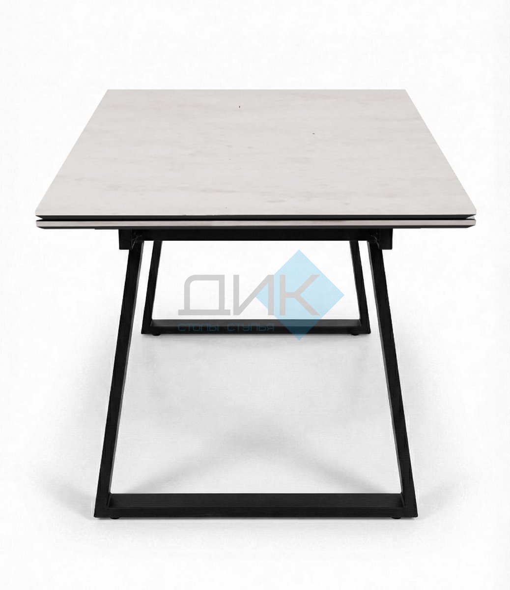 Стол DikLine DZ200 хромикс белый/черный (2 уп.)
