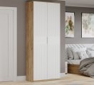 Хилтон Шкаф комбинированный с 2 дверями исп. 2 (Дуб Крафт золотой/белый матовый)