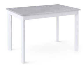 Стол Dikline L110 Бетон (ЛДСП EGGER)/Опоры белый