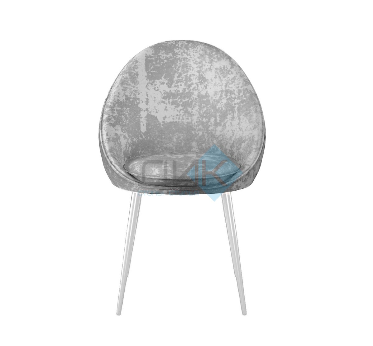 Стул DikLine 234 поворотный, M13 светло-серый, ножки белые