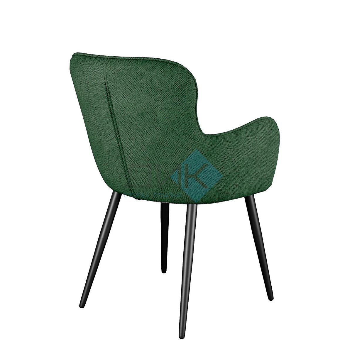 Стул DikLine 503 поворотный SB1 зеленый, ножки черные