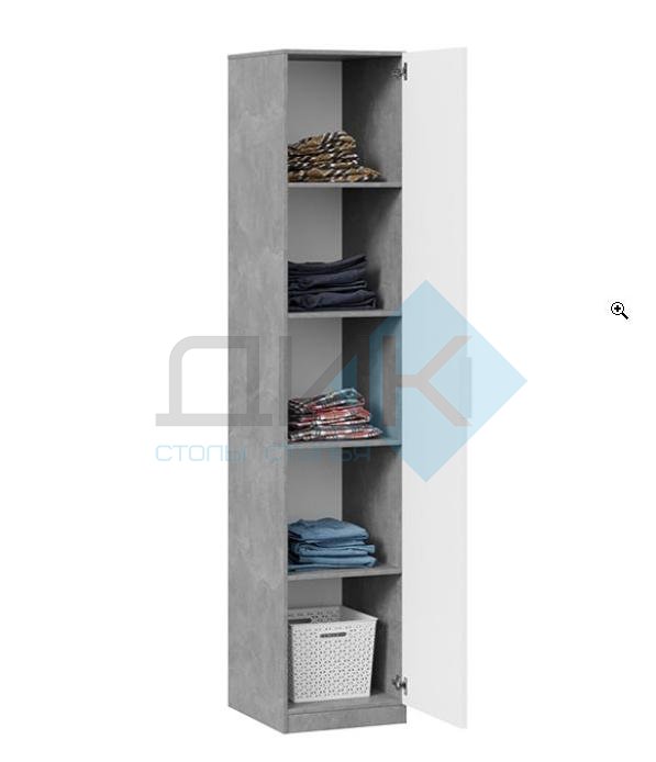 Хилтон шкаф для белья  (ателье светлый/белый матовый)